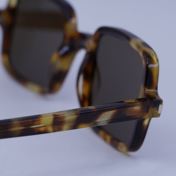 Saint Laurent SL332 006 Sunglasses Havana Rectangle Frame, Brown Lenses - Picture 4 of 11